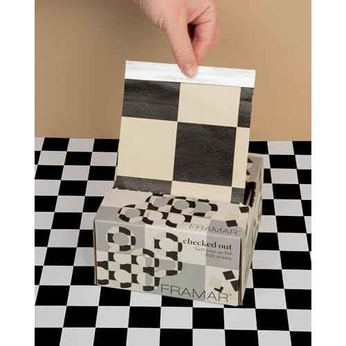 FRAMAR Checked Out Hair Foil ? Hair Foils For Highlighting, Pop Up Foil For Hair Highlighting, Salon Foils For Hair Highlighting Kit, Long Hair Foils For Bleach, Salon Foils For Hair Stylist ? 500