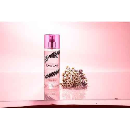 Bebe Silver Body Mist - Body Spray for Women with Mango, Tuberose, Peony, Jasmine, Rose, Cedarwood, Musk, and Sandalwood Long-Lasting Fragrance Mist - 8.4 Fl Oz Pack Of 2