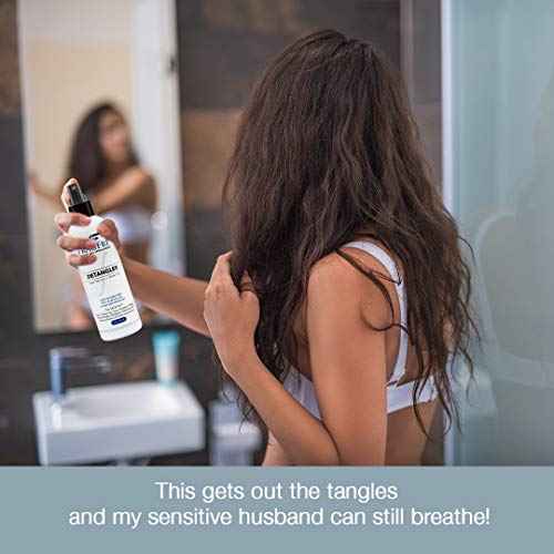 Hair Detangler Spray, 8 oz - Leave in Conditioner for Sensitive Skin and Scalp - Styling Heat Protectant Spray - Gluten Free Vegan Cruelty Free