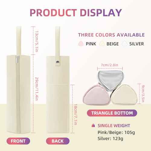 2-in-1 Heat Resistant Mat & Bag for Hair Styling Tools, Hanging Curling Iron Holder Flat Iron Holder with Zip, Portable Hot Hair Tools Travel Bag, Hair Straightener Mat Pouch for Countertop