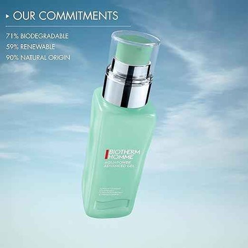 Biotherm Aquapower Advanced Gel, Men's Face Moisturizer That Hydrates And Strengthens Skin, Fresh And Fast-Absorbing Water-Gel Formula, 3.4 Fl. Oz