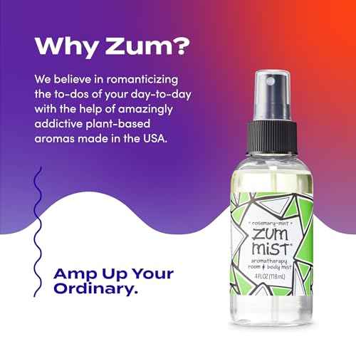 Indigo Wild Zum Mist Room & Body Spray - Aromatherapy Essential Oil Spray - Natural Body Mist & Room Spray - Rosemary-Mint Scent - 4 fl oz