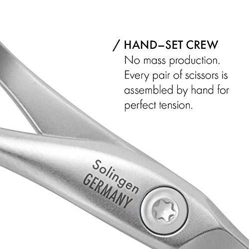 GERMANIKURE 4pc Mini Professional Manicure Set in Purple Suede Case - FINOX Stainless Steel Tools Made in Solingen Germany, Glass Nail Care Supplies Made in Czech Republic