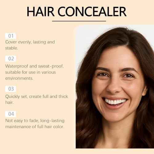 Hair Concealer Cream - Instant Bald Spot Coverage for Men & Women, Waterproof Scalp Concealer with Natural-Looking Finish, Root Touch-Up for Thinning Hair, Sweat-Proof, Long-Lasting, 50ml (2)