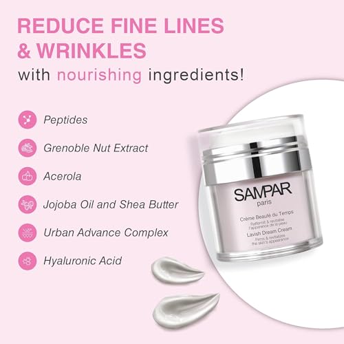 Sampar Lavish Dream Cream ? Firming & Hydrating Peptide Moisturizer for Radiant, Smooth Skin ? Daily Facial Cream for All Skin Types ? 50ml