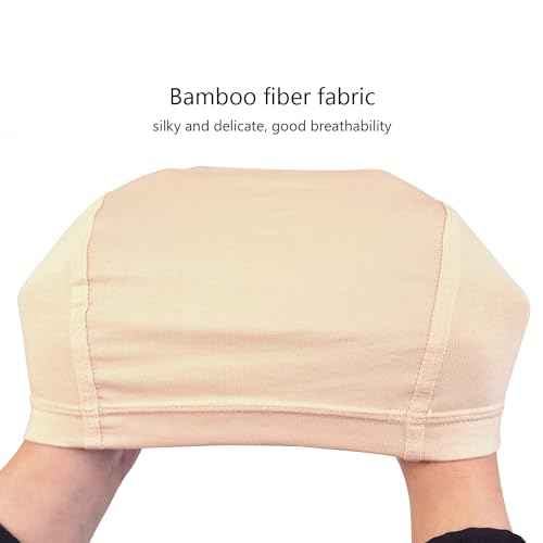 2 Pcs Wig Caps Bamboo Fiber Wig Cap Elastic Breathable Wigs Grip Cap Wig Liner Cap (Beige)