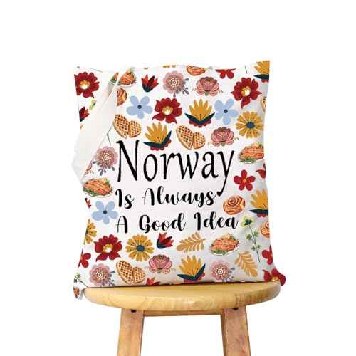 WCGXKO Norwegian Gift Norway Flag Norway Flag Zipper Pouch Cosmetic Bag for Norwegian Women (norway Tote)