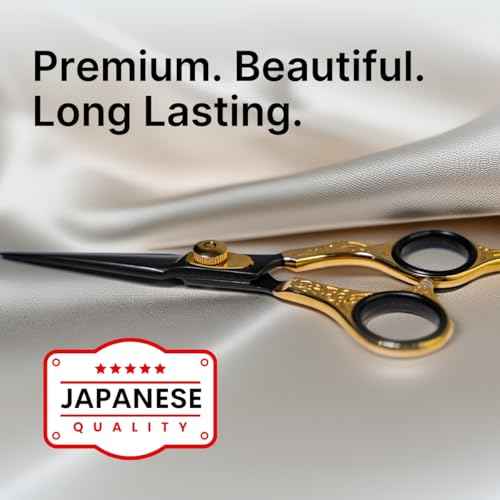 H&S GoldBlack Series Professional Hair Cutting Scissors | Premium Japanese Stainless Steel | 6.5¡± Hair Shears, Barber Accessories & Hair Salon Supplies | Beard & Moustache Grooming