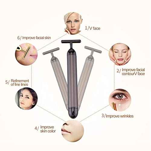 Beauty Bar Gold Face Massager for Skin Care T-Shape Facial Massager Tools Face Lifting