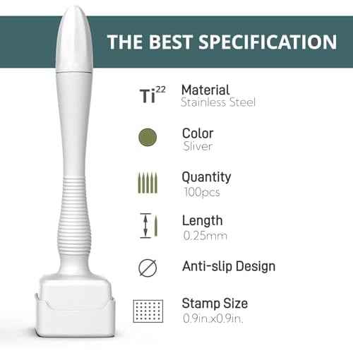 Derma Stamp for Hair & Beard Micro-exfoliating Tool Dermastamp for Women and Men
