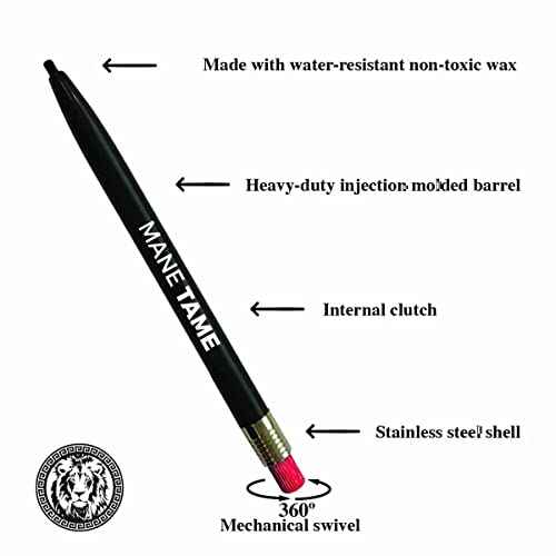 Mane Tame Retractable Beard & Hairline Filler ? Water-Resistant Grooming and Styling Pencil, Long Lasting with Natural Finish, Fill Patches, & Strengthens Hairlines (2 Pack)