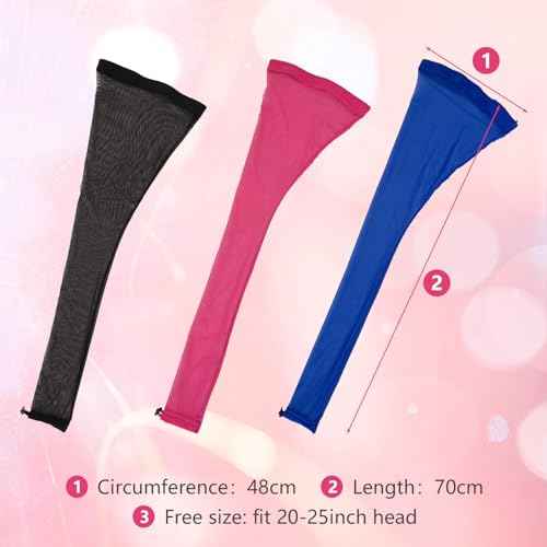 Hairweave Sleeve for Locs, Fashionable Design - Haircare for Wig, Dreadlocks Women, Extra Long Wig Breathable Stretchy With Elastic For Bun Faux Hair, For Black Women(Black)