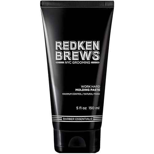 Redken Brews Molding Paste For Men For all Hair Types - High Hold & Maximum Control, Natural and Matte Finish, Sulfate-Free