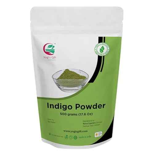 500 GRAMS | Indigo Powder for Hair (1.2 LB / 17.6 oz) | 100% Pure & Natural | Black Henna Dye | Ideal for Dark & Black Natural Hair color | Indigofera Tinctoria | Yogi¡¯s Gift¢ç
