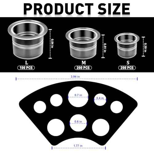 Tattoo Ink Caps Kit, 500 PCS SML Mixed Size Tattoo Ink Cups with 2 Ink Cap Holders, Disposable Plastic Pigment Caps for Tattooing Set Tatoo Supplies Accessories
