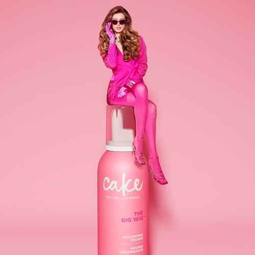 Cake Beauty Volumizing Mousse, The Big Wig - High Volume, Flexible Hold Hair Mousse with 450 F Heat Protection - For All Hair Types - 8.4 oz