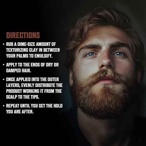 Viking Revolution Sandalwood Hair Clay for Men - Matte Finish Mens Hair Clay - Texturizing Clay Hair Product Men with Jojoba and Vitamin E - Clay Pomade for Men Effortless Hair Styling Cream (2 oz)