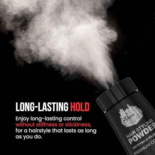 the shave factory Hair Styling Powder 21gr. Mattifying&Volumizing Powder with Maximum Control-Elegant Design, Ease Of Use, Flexible and Long-Lasting Hold Product For Professional Barbers 20gr