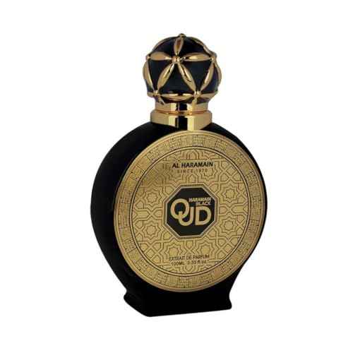 Al Haramain Black Oud - Perfume for Women and Men - Enigmatic and Sophisticated Fragrance with Cardamom, Amber, and Tonka Beans - 100 ml EDP Spray