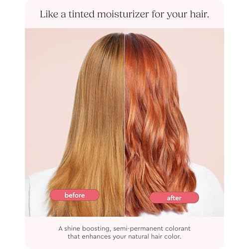 Glaze Supergloss Color Conditioning Gloss With Dispensing Pump ? Hydrating Semi-Permanent Color Hair Gloss & Shine Boost ? Vegan, Cruelty-Free ? 6.4 fl oz - Copper Crush - Bright Copper