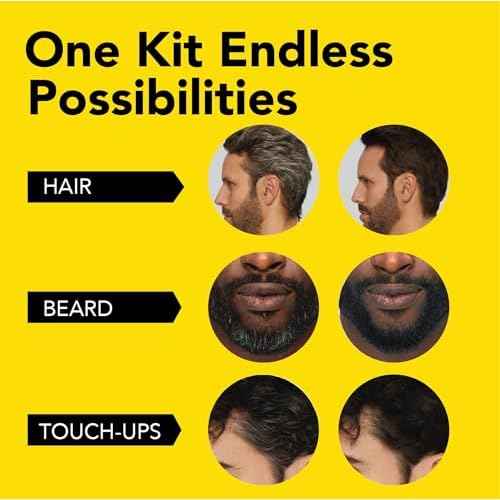 Cleverman Dark Brown Hair & Beard Dye Kit for Men - Natural-Looking Gray Coverage, Professional-Quality, Ammonia-Free for Hair, Beard & Mustache