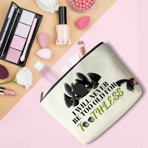Dragon Anime Cosmetic Make up Bag Dragon Lover Gift Makeup Zipper Pouch Bag Anime Characters Lover Gift