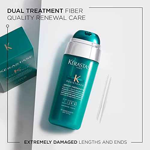 KERASTASE Resistance Serum Therapiste - Repairing Hair Serum, Restores Very Damaged Hair, Intensely Hydrates and Heat Protects Up To 450 Degrees