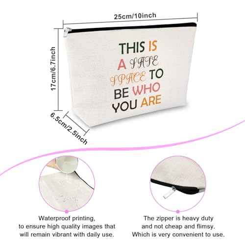 Mental Health Gifts for Women Makeup Bag Appreciation Gifts for Psychotherapist Therapist School Counselor Zipper Cosmetic Bag Christmas Birthday Present for Psychological Counselor Travel Pouch