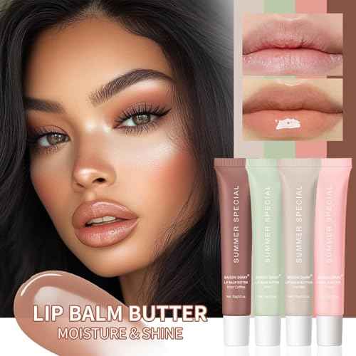 Summer Special Lip Butter Balm - Ultra-Hydrating, Nourishing Lip Care with Natural Ingredients, Shea Butter & Olive Butter, Soothes & Softens Dry Lips (#1 Vanilla, 0.5 Fl Oz (Pack of 1))