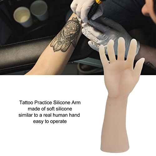 Pongnas Practice Arms, Realistic Silicone Displaying Tattooing Training Arm for Shop (Right Hand)