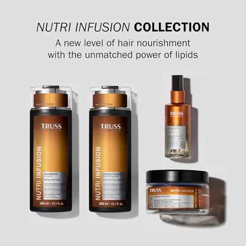TRUSS Nutri Infusion Hair Oil for Damaged Hair - Hydrating, Anti-Frizz Finishing Oil - Provides Deep Nourishment, Heat Protection and Shine (1 fl oz)