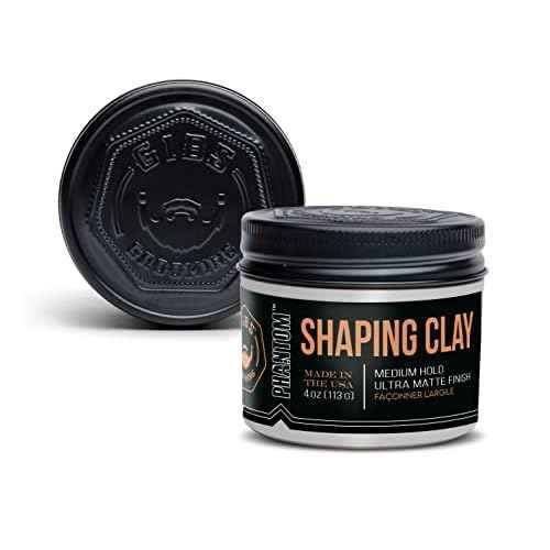 GIBS Shaping Clay, Phantom, Medium Hold, Ultra Matte Finish, Water Based, Great for Soft and Natural Looks