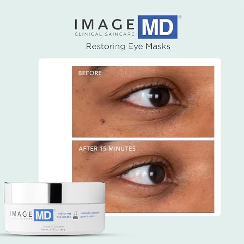 IMAGE Skincare, IMAGE MD Restoring Eye Masks, Hydrating Hydro-Gel Under Eye Masks, 3x Hyaluronic Acid Visibly Firms and Hydrates