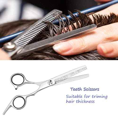 Professional Thinning Shears - 6.5-Inch Hair Cutting Scissors with Stainless Steel Blades, Fine Adjustment Screw for Home Salon, Barber and Hairdressing