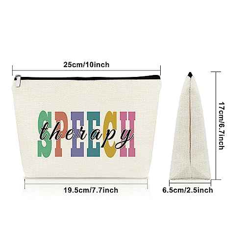 Speech Therapy Gifts Makeup Bag Slp Gifts for Speech Language Pathologist Speech Therapist Thank You Gift Cosmetic Bag Speech Therapy Valentine Birthday Christmas Gift Gifts Travel Pouch