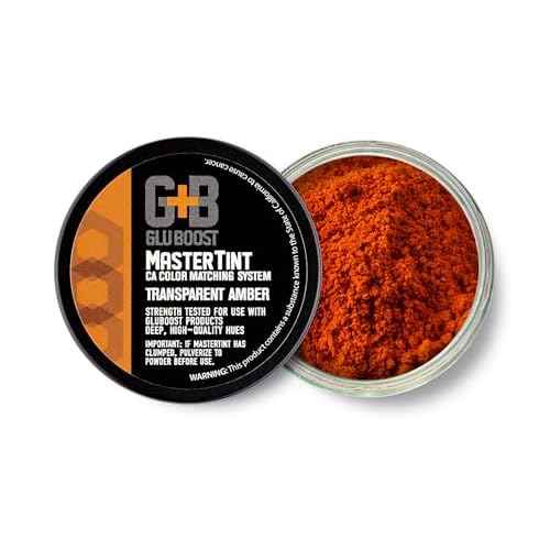 GluBoost MasterTint Jars ? Long-Lasting Color Additives for Perfect Color Matching ? Works with MasterGlu & Fill n¡¯ Finish Pro ? No Solvent Needed - Amber