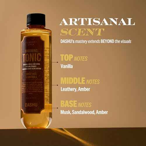 DASHU Classic Style Grooming Tonic - Korean Hair Tonic for Men w/Baobab Seed Oil, Phyto Zein & ABIL ME 45 MB - Lightweight Hair Styling - Volumizing Hair Serum - Scented Hair Scalp Oil (6.76 fl oz)