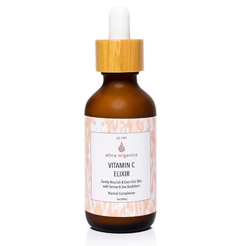 Vitamin C Elixir, 2oz, Hydrates Skin, Reduces Wrinkles, Rebuilds Collagen, Organic Skincare, Unisex