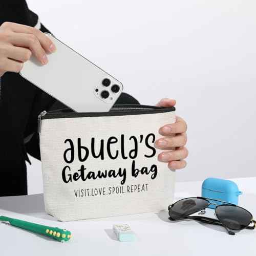 Grandma Gifts Abuela Gifts Makeup Bag Gifts for Grandma Travel Toiletry Bag Cosmetic Bag Mothers Day Christmas Retirement Grandmothers Day Gifts Grandma Birthday Gifts for Women Grandmother Grammy