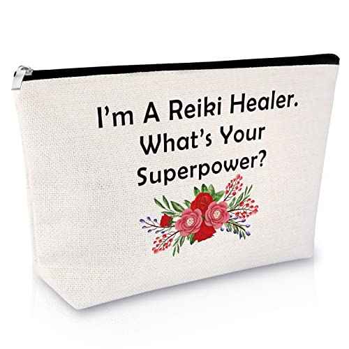 Reiki Master Gift Makeup Bag Thank You Gift for Reiki Healer Motivational Quote Gift for Girls Inspirational Gift for Women Relax Cosmetic Bag Birthday Christmas Gift for Her Travel Cosmetic Pouch