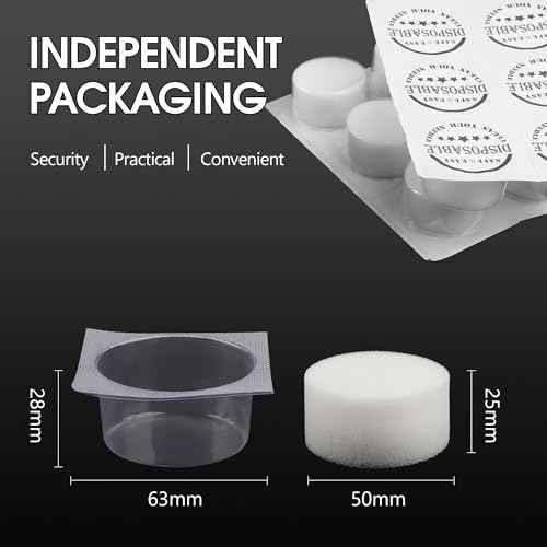 RHEIN 18 Tattoo Dip Foam Cup 2 Ink Cup Holders 12 Ink Tray Cleaning Needles Tip Tattoo Cleaning Supplies Disposable Professional