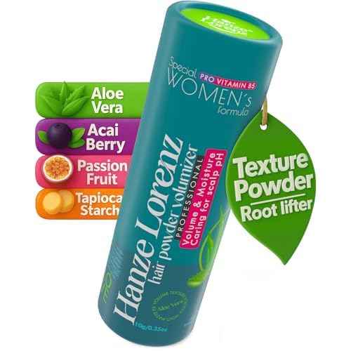 Hair Texture Powder for Women ? Root Lifter & Volumizing Styling Dust for Sensitive Scalp ? Natural Formula with Aloe Vera Keratin & Vitamin B5 ? Matte Finish Strong Hold Unscented ? 0.35 oz