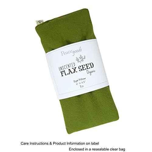 Pack of (4) Unscented Organic Flax Seed Eye Pillows 8.5 x 4 Soft Cotton Flannel - Soothing & Relaxing - Yoga Massage Sleep Meditation
