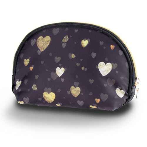 Cosmetic Bag, Small Travel Makeup Bag£¬ Zipper Pouch Cute Gifts for women£¬ Makeup Organizer, Wrinkle Resistant Leopard Print Travel Pouch (Heart)