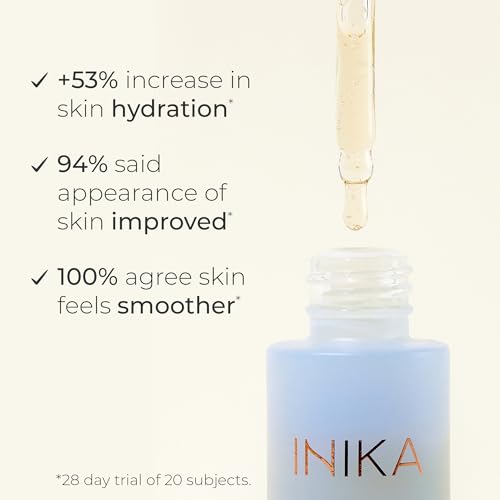 INIKA Hyaluronic Hydration Complex | Clinically Proven. 100% Natural. Lightweight, Oil-Free Serum Boosts Hydration, Protects Skin Barrier and Minimizes Fine Lines + Wrinkles. 30mL