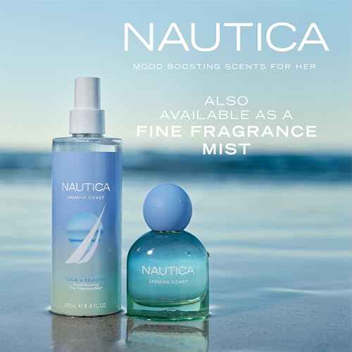 Nautica for Her Jasmine Coast Body Mist, 8.4 Fl Oz (Pack of 1), Notes of Pear, Jasmine, and Musk, Women's Fragrance, Long Lasting, Mood-Boosting Fragrance, Vegan Formula
