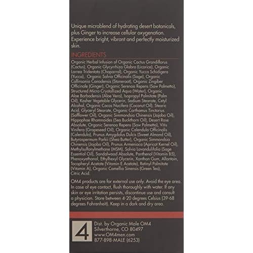Organic Male OM4 Dry Step 4 - Thirst Quenching Moisture Complex Moisturizer Lotion for Men with normal to dry skin