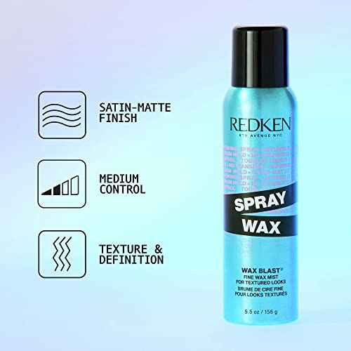 Redken Spray Wax Invisible Texture Mist For All Hair Types - High Impact Finishing Spray Wax, Adds Volumizing Body & Dimension With A Satin-Matte Finish