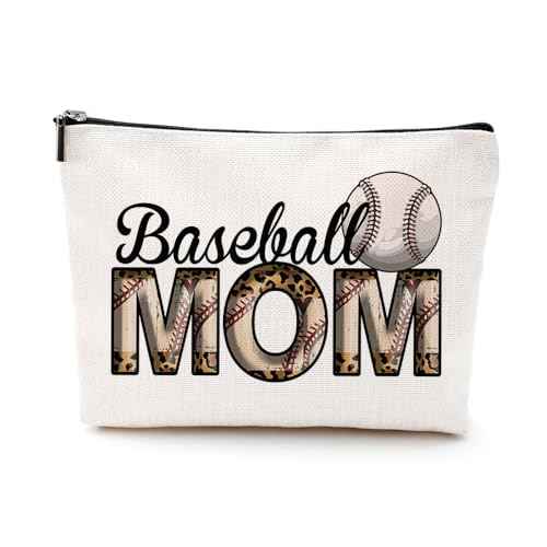 VICBOU Vintage Baseball Mom Gifts Baseball Accessories Mom Gifts from Daughter Makeup Bag Mothers Day Game Day Birthday Gifts Cosmetic Bag for Women Friend Sport Baseball Mama Lovers Mommy Christmas