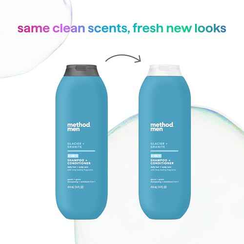 Method Men 2-in-1 Shampoo + Conditioner, Glacier + Granite, 14 oz
